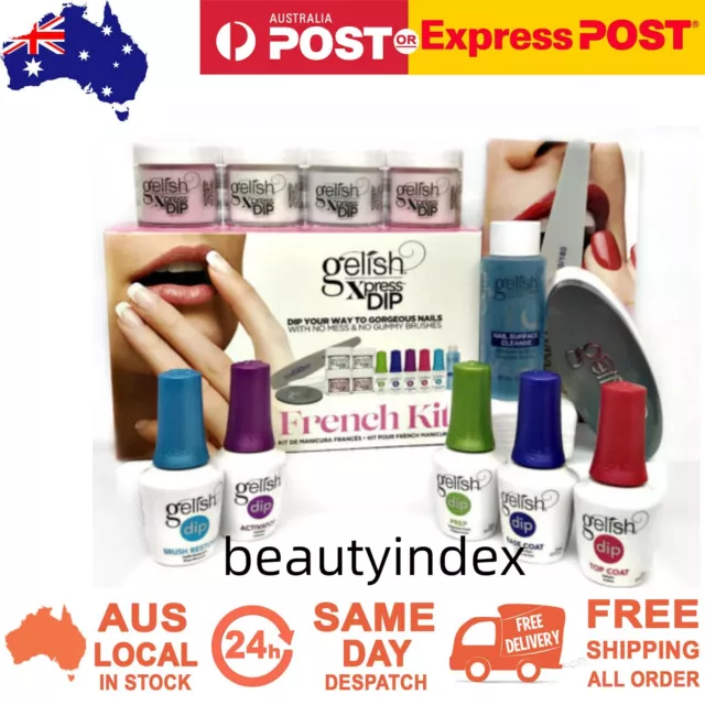 Gelish New Xpress Dip Dipping Powder French Kit SNS Nail System Free ship