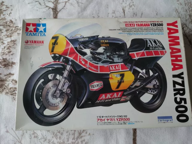 Tamiya 1/12 scale Super Rare Model Kit Yamaha Akai Barry Sheene YZR500