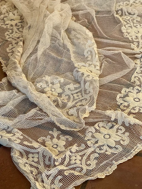 Paire de rideau - bleu frisé - 1,33m/2,15m