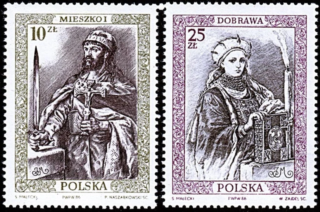POLAND 1986 PAINTINGS of POLISH ROYALTY MNH