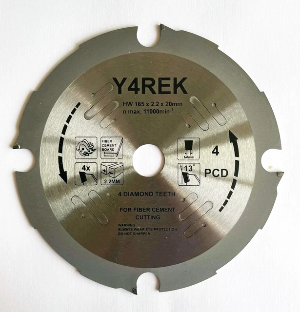 Y4REK 165MM X 16mm 4T Specialized Cement Board Saw Blade replica Makita
