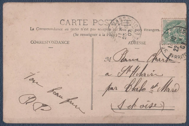 Carte-postale ancienne. Belfort. Faubourg de France. 2