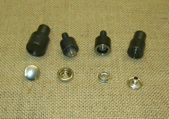 Punzone Per Bottoni Automatici A Molla Anulare 15mm – Matrice Per Pressa – Utensile 4 Pezzi #579