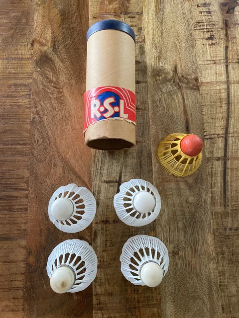 NOS Vintage RSL Timpe Real Feather Badminton Shuttlecocks - Lot of 5