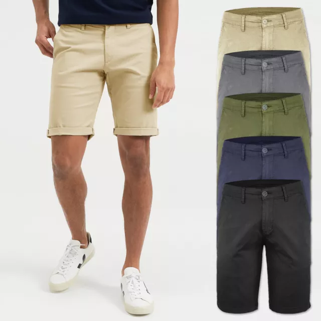 Bermuda Uomo Cotone Shorts Pantaloncino Corto Chino Elasticizzato Casual VEQUE