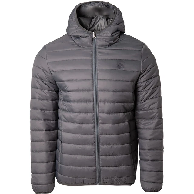 Soul Star Mens Quilted Jacket Hooded Padded Bomber Warm Bubble Puffer Puffa Coat