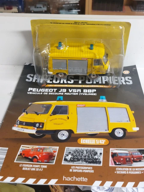 Modèle Réduit Peugeot J9 Pompiers VSR BBP 1984 - Échelle 1/43 - Modèle Presse - Parfait Pour Les Collectionneurs