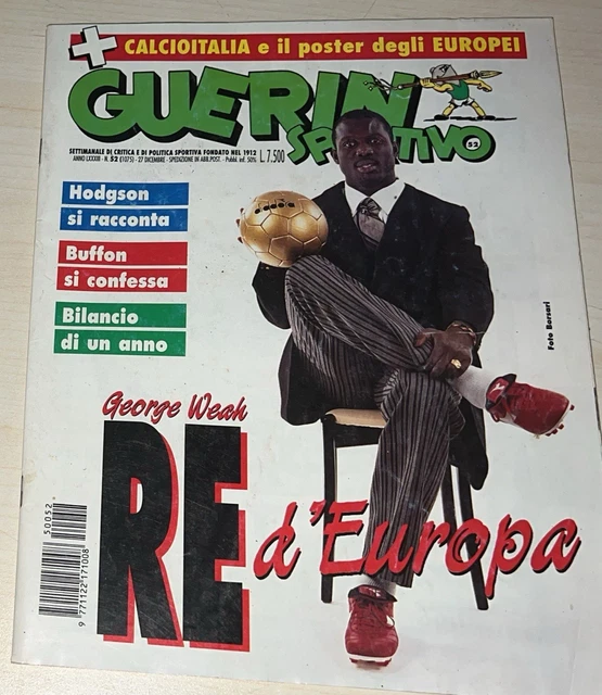 I115009 Guerin Sportivo a. LXXXIII n. 4 1995 - Figo - Weah - Trapattoni I115009 Guerin Sportivo a. LXXXIII n. 4 1995 - Figo - Weah - Trapattoni