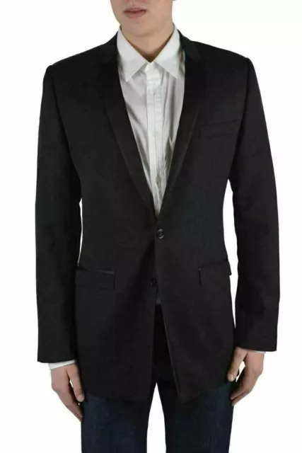 Dolce & Gabbana "Gold" Men's Dark Gray Silk Wool Blazer Size US 38 IT 48