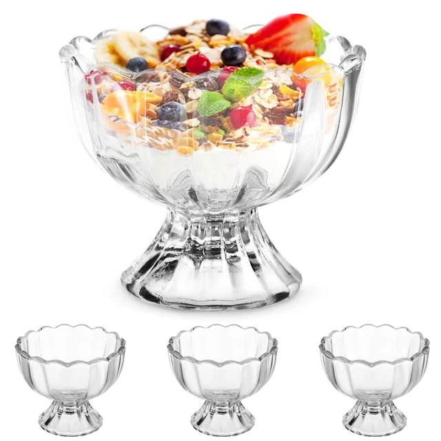 4 Pcs Ice Cream Bowl Cute Dessert Bowls Appetizer Cup Glass