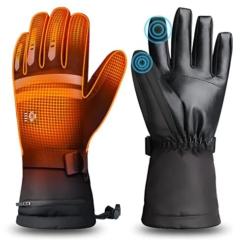 Gants Chauffants Femme Homme, EEIEER Hiver Gant Chauffant Moto Chauffe-Mains 5 M