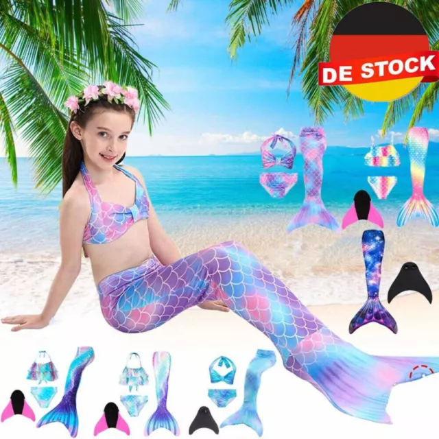 Flosse Meerjungfrauen Kind Bikini Mermaid Meerjungfrau Monoflosse Kinder Schwanz