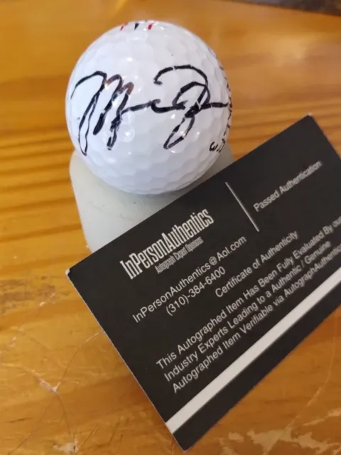 Rare Michael Jordan Autographed Golf Ball With Certificate of Authenticity