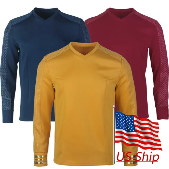 STRANGE NEW WORLDS Captain Pike Gold Uniform Startfleet Spock Blue Red ...