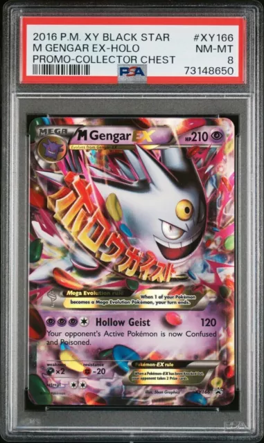 Mega Gengar EX XY166 Full Art Black Star Promo Foil Pokemon Card Mint