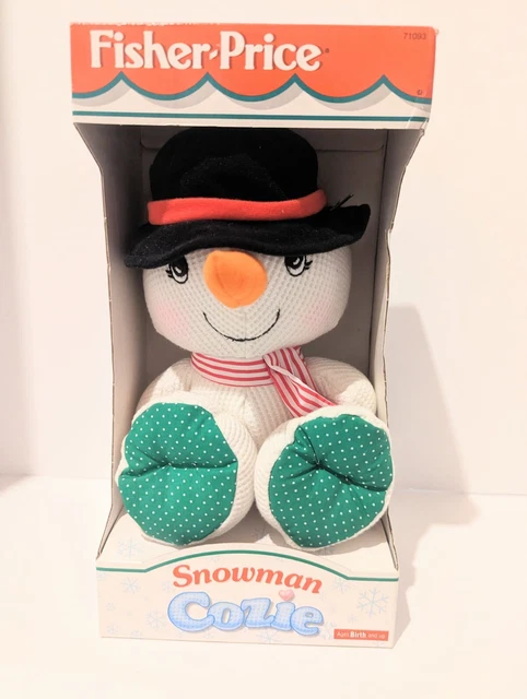 Fisher Price Cozie Thermal Waffle Snowman Cozy Plush 1997 NEW OLD STOCK Y2K 90’s