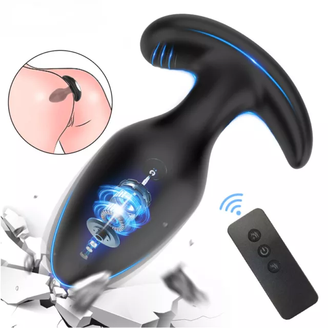 Plug-Anal-Télécommandé-Sans-Fil-Vibromasseur-Massage-De-La-Prostate-Pour-Adultes