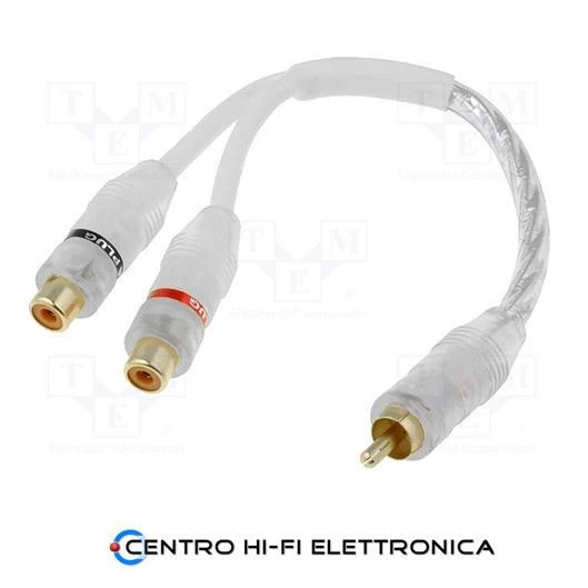 CAVO AUDIO SDOPPIATORE RCA 2 Prese - 1 Spina Contatti Dorati Cavo 20 Cm EUR 3,50 - IT - Foto 7