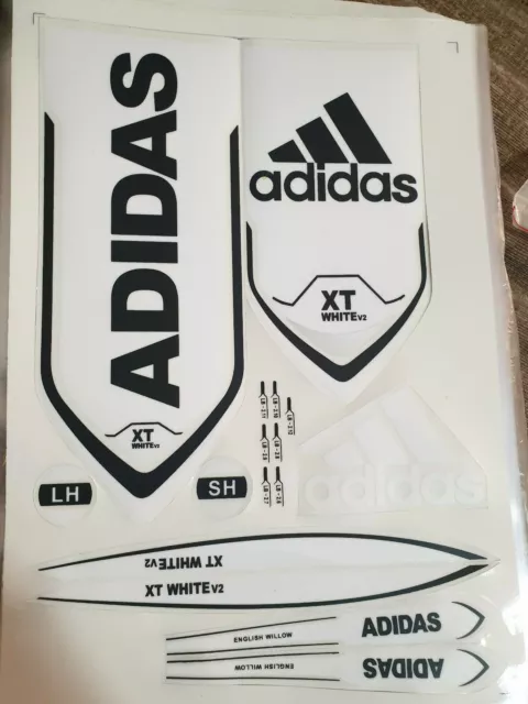 ADIDAS XT WHITE V2 Cricket Bat Sticker. Buy One Get One Different