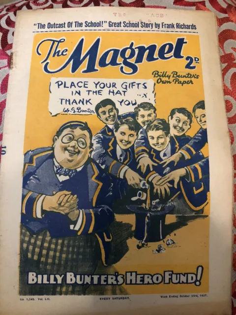 The Magnet Billy Bunters Own Paper Comic No 1549 October 1937