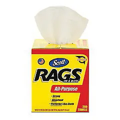 Kimberly Clark   Archived     Kimberly Clark Scott 75260 Rags In A Box, White
