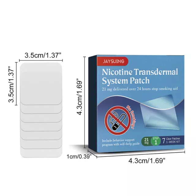 7pcs Nicotina Transdermico Cerotti Stop Fumare Aiuto Cerotti 21mg