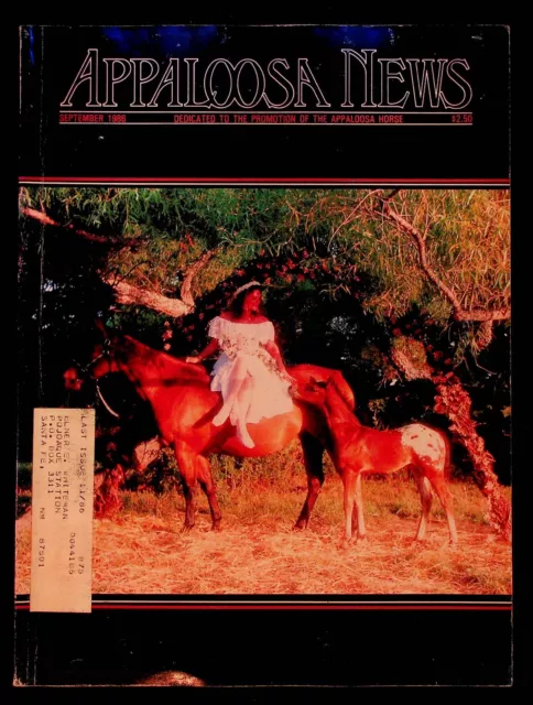 VINTAGE APPALOOSA NEWS Magazine September 1986 Horse National Show ...