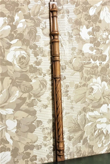 Victorian groove wall half carving column Antique french architectural salvage
