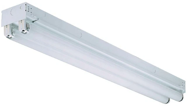 Lithonia Lighting C 2 32GESB White 48" Two-Light Linear Fluorescent Strip Light