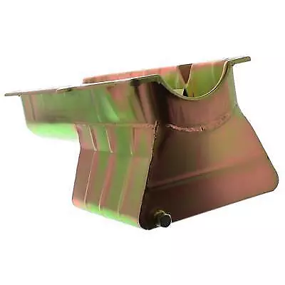 MILO-30907 MILODON Oil Pan, Steel, Gold Iridite, 6 qt., For Chevrolet, Small Blo