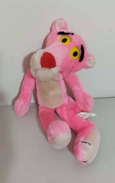 Vintage 1990s Pink Panther Soft Plush Toy United Artists Cartoon 15"