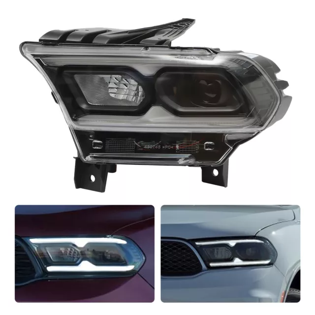 68433779AF Full LED Headlight For Dodge Durango 2021-2023 Black LH Driver Side