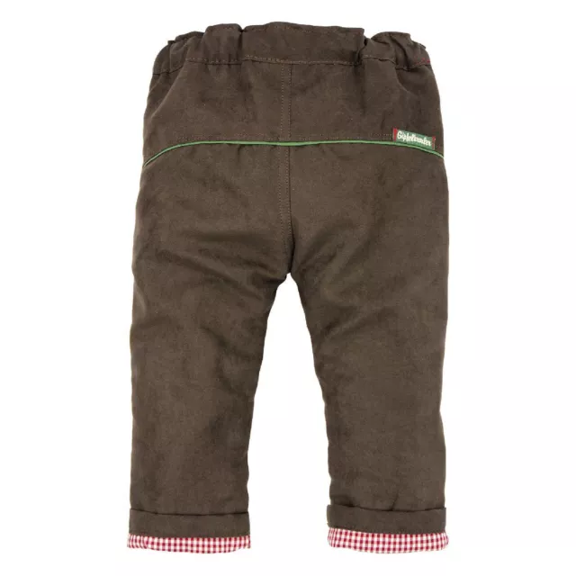 91069 Bondi Kinder Jungen Trachten Hose Stoff- Lederhose NEU Gr. 68 - 86 braun 2