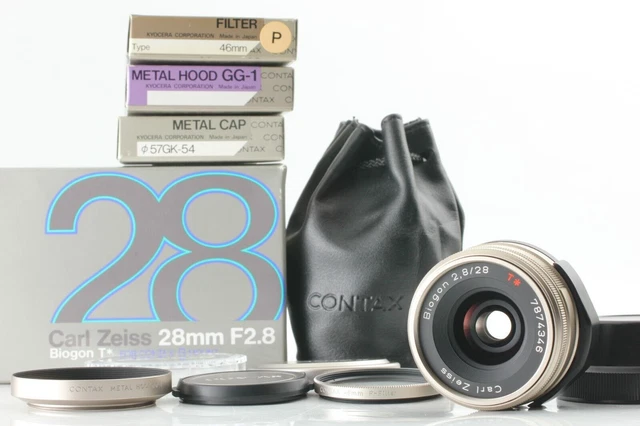 【 TOP MINT in BOX 】 Contax Carl Zeiss Biogon T* 28mm F2.8 G1 G2 aus JAPAN...