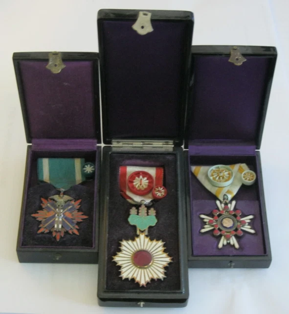 WWII WW2 JAPANESE Medals Golden Kite 5th Rising Sun 4th Sacred Treasure