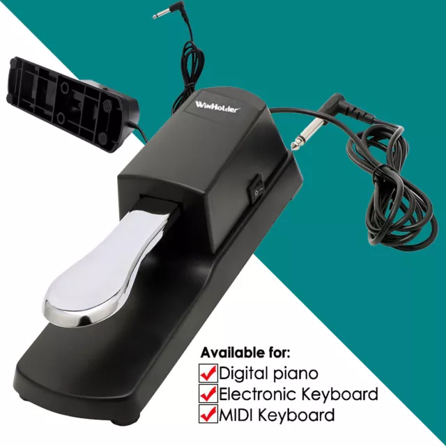Universal Sustain Foot Pedal Piano-Style for Electric Piano Keyboard Yamaha UK