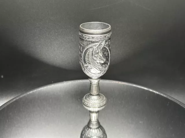 3oz Anubis Chalice Hand-Poured Silver Art Statue 999 Bar