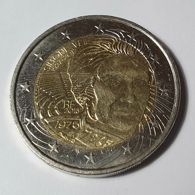 Pièce 2 euros rare commémorative 2018 Simone Veil