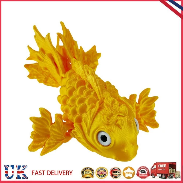 UK POSABLE GOLDFISH Fidget Toy Collectible Goldfish Action Figure Home ...
