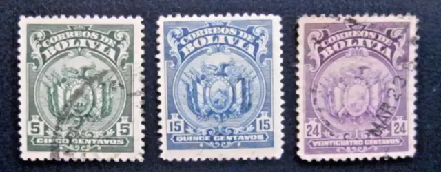Bolivia, escudo, correo, usado a partir de 1919