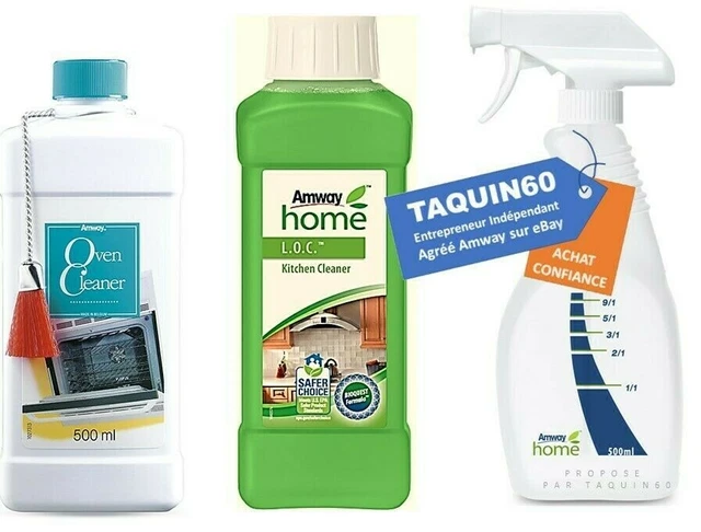 Nettoyant Four Grill gel + nettoyant LOC Cuisine concentré Amway + pistolet