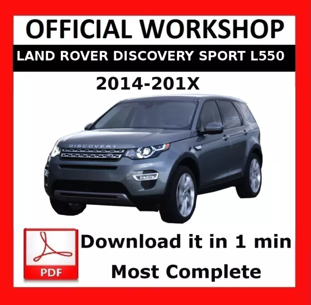 OFFICIAL WORKSHOP Manual Guide Land Rover Discovery Sport I550 2014 - 2017