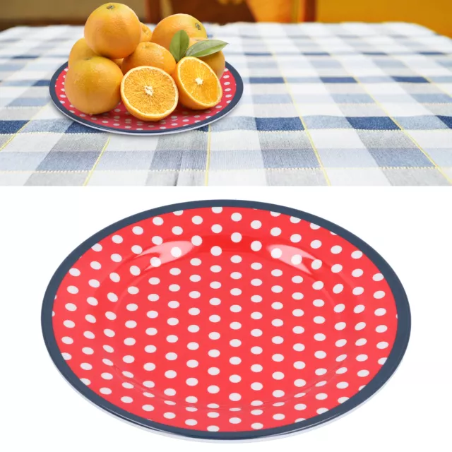 (Red Dots)Dinner Plate Exquisite Reusable Decorative Dessert Plate For