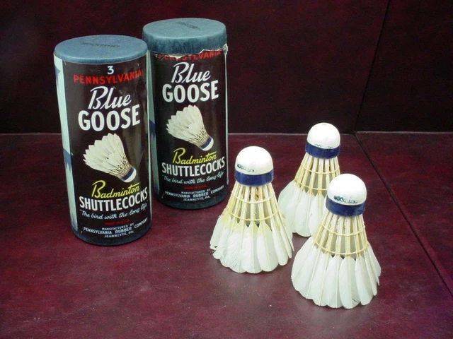 RARE Vtg 1 NEW 1 Opened BLUE GOOSE Pennsylvania Badminton Shuttlecocks FEATHER RARE Vtg 1 NEW 1 Opened BLUE GOOSE Pennsylvania Badminton Shuttlecocks FEATHER