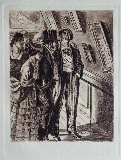 Gravure Miniature Curiosa XIX ème Siècle La Surprise Galan