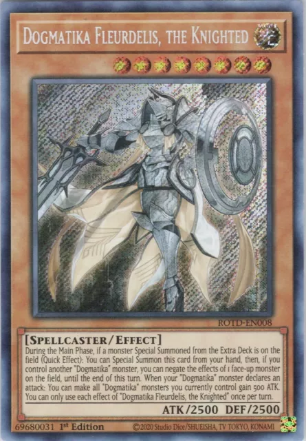 Dogmatika Fleurdelis, the Knighted NM 1st Rise of the Duelist (ROTD) YGO
