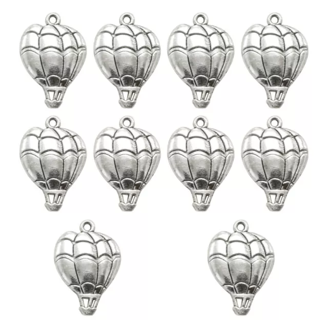 10pcs Alloy Hot-air Balloon Shape Pendants Charms DIY Jewelry Making Accessory