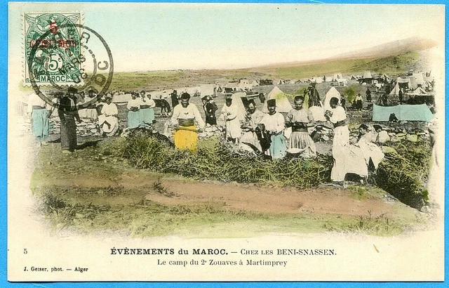 Carte Postale Ancienne Oudjda, Camp Des Spahis, Maroc, 1907