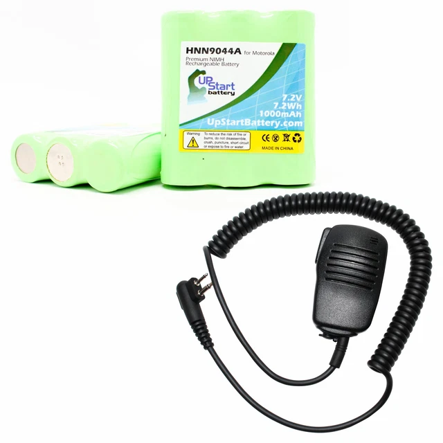 2 Pack Battery & Shoulder Speaker Mic for Motorola MU21CV, MU11C