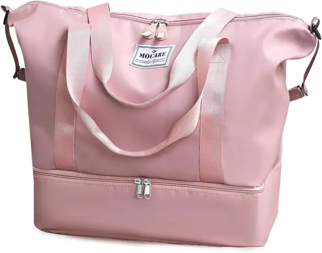 MOCARE Travel Duffel Bag, Sports Gym Tote Carry on Bags for Women, Pink